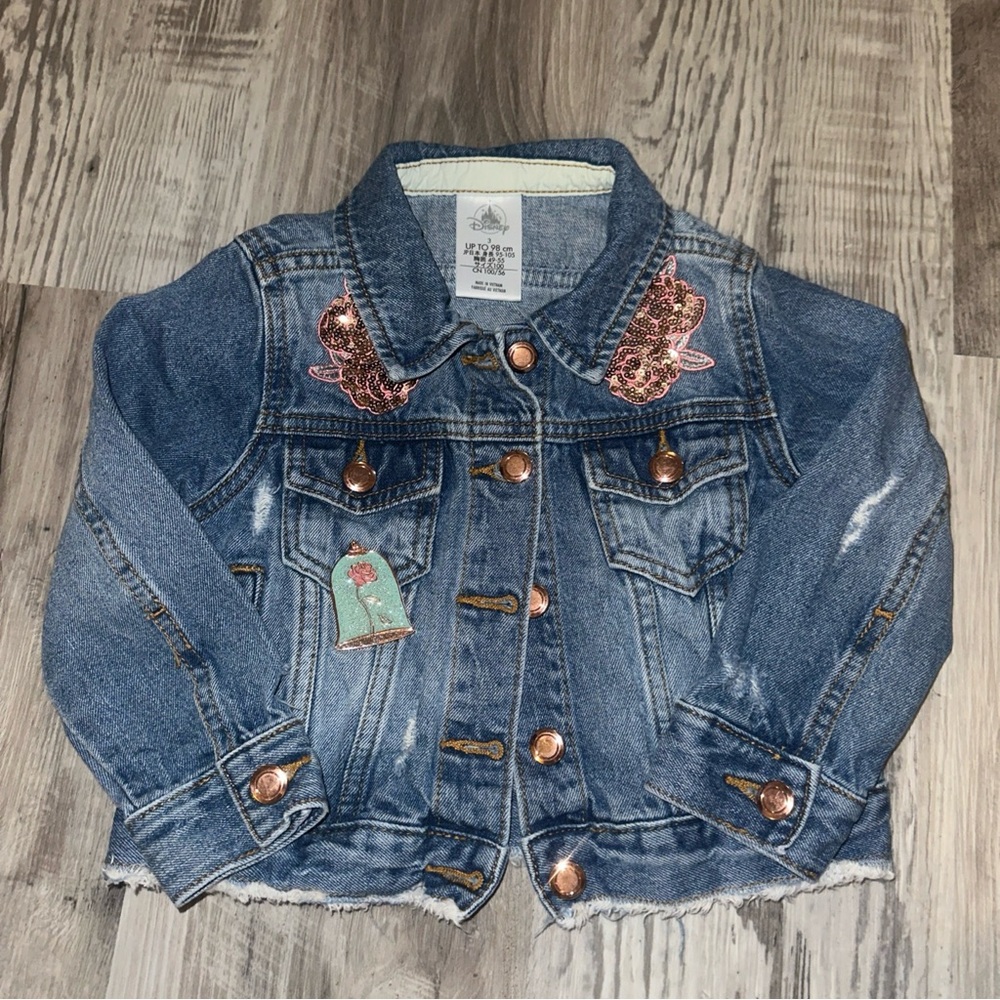 Disney Princess Belle Denim Jacket toddler girls size 3T